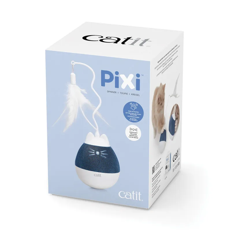 catit Pixi Kreisel weiß/blau Katzenspielzeug Markenware